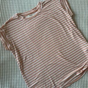 MADEWELL orange & white striped tshirt